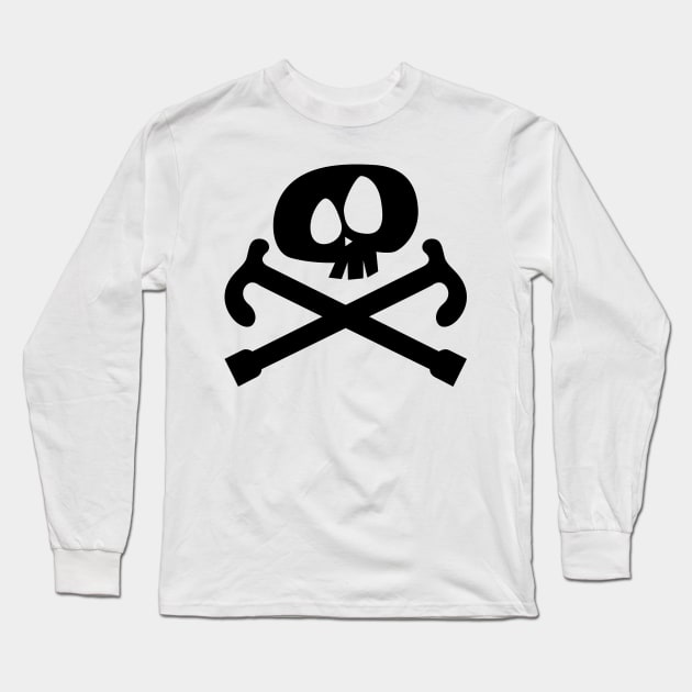 Cane Crossbones Long Sleeve T-Shirt by Teamtsunami6